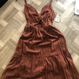 Brown long dress